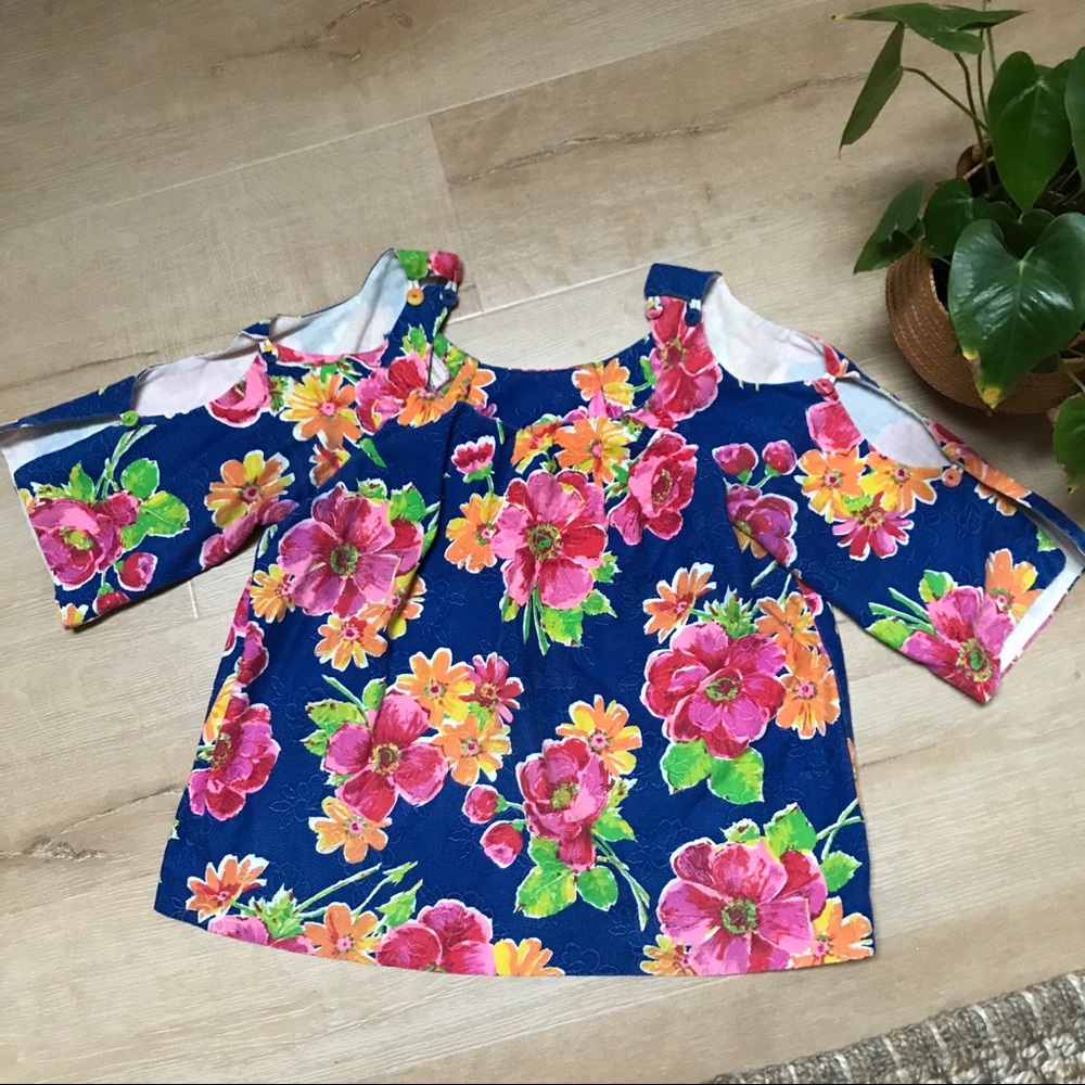 Repurposed Vintage Hawaiian Cut-Out Top